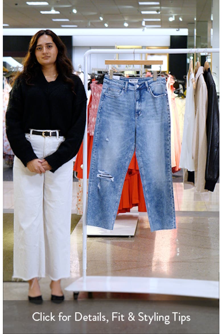 High Waist Distressed Straight Leg Jeans video