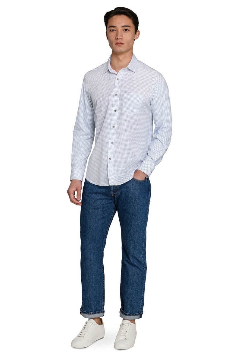 Abstract Dot Reworked Dress Shirt, Alternate, color, WHITE/ NAVY