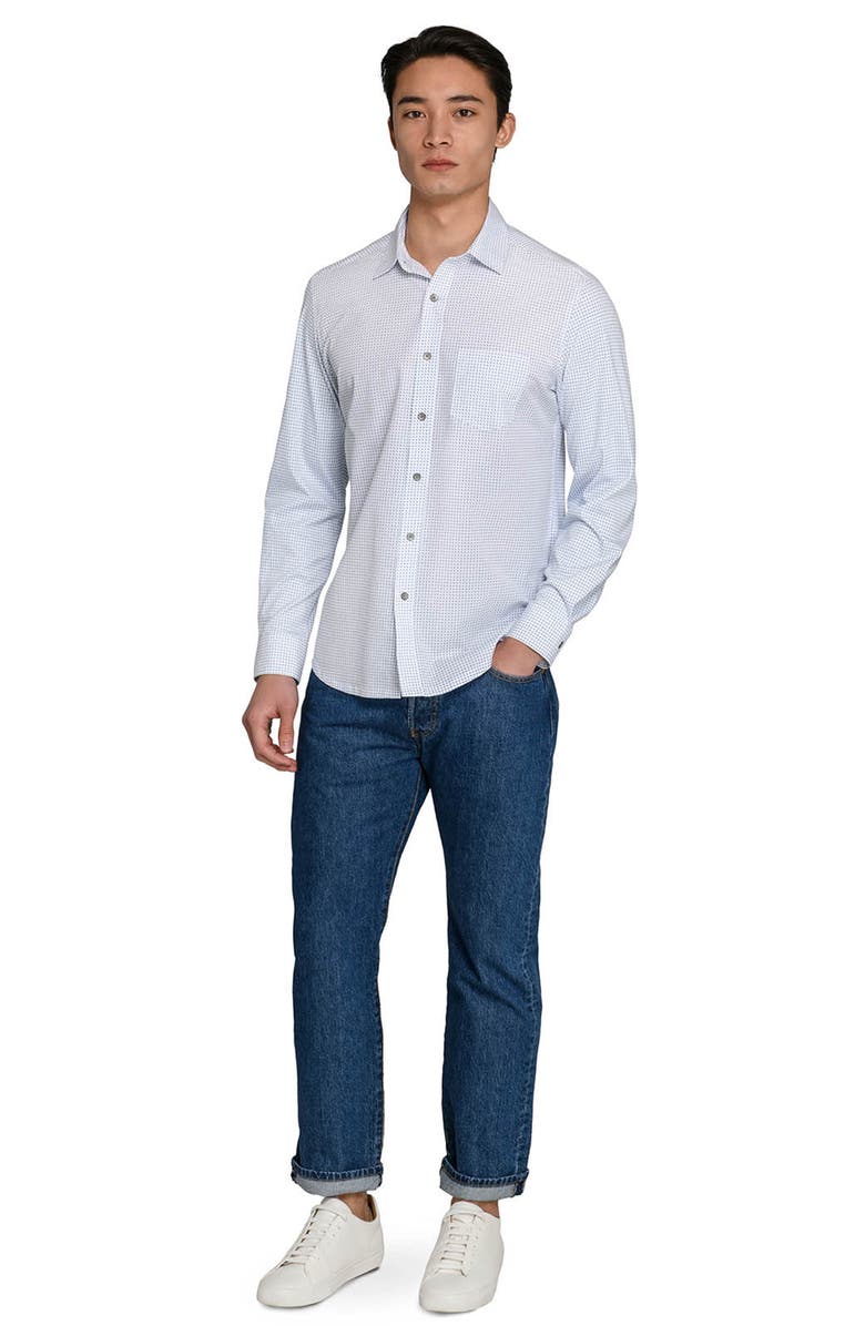 W.R.K Abstract Dot Reworked Dress Shirt, Alternate, color, White/ Navy