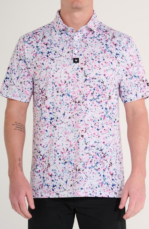 Core Paint Splatter Performance Golf Polo