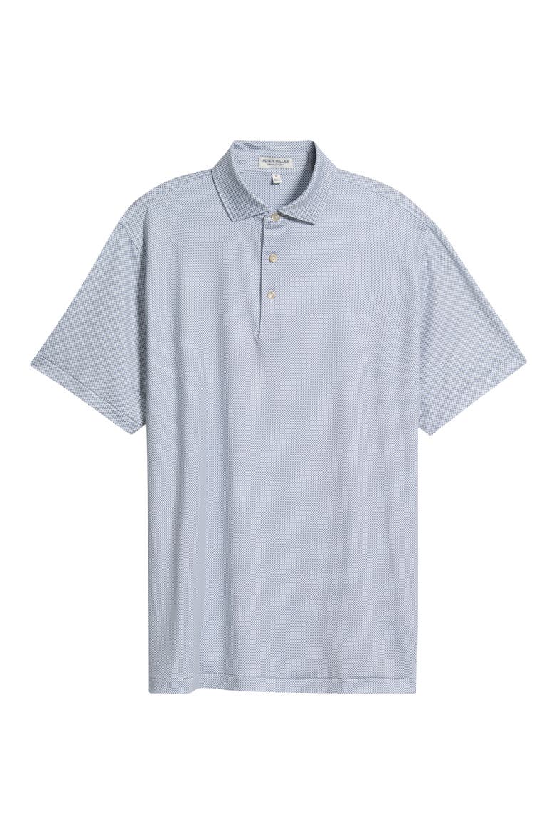 Phoenix Microprint Summer Comfort Perfomance Jersey Polo, Alternate, color, WHITE / BALI BLUE