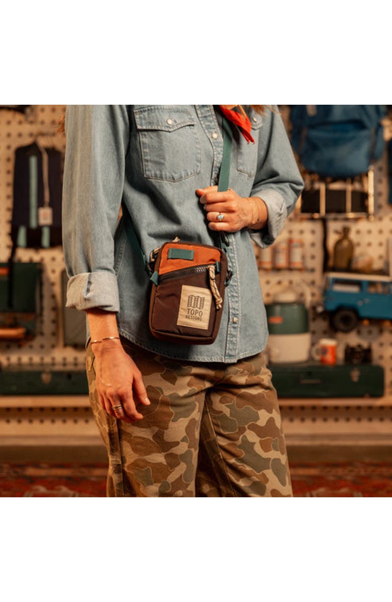 Topo Designs Mini Shoulder Bag, Alternate, color, Black/Grid