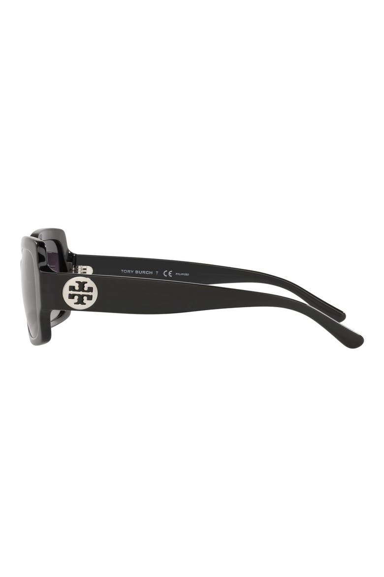 55mm Polarized Square Sunglasses, Alternate, color, BLACK/ GREY GRADIENT