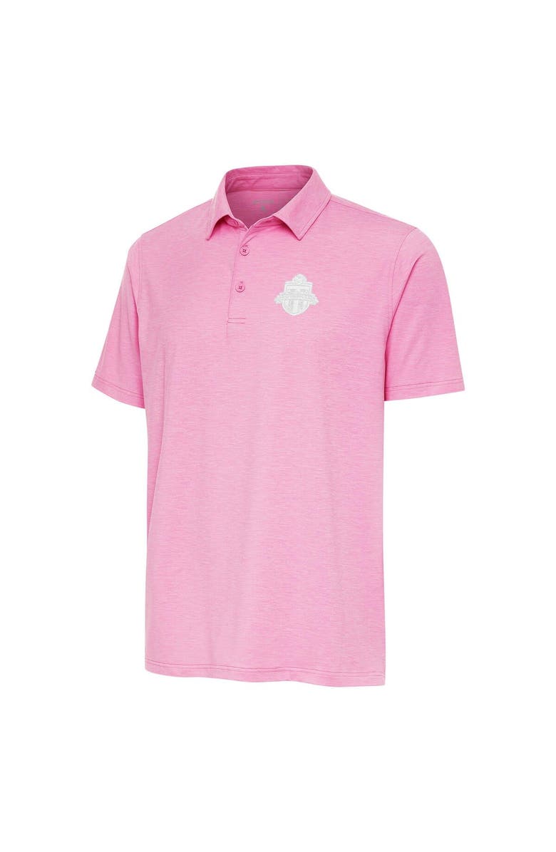 ANTIGUA Men's Antigua Pink Toronto FC White Logo Par 3 Polo, Main, color, 