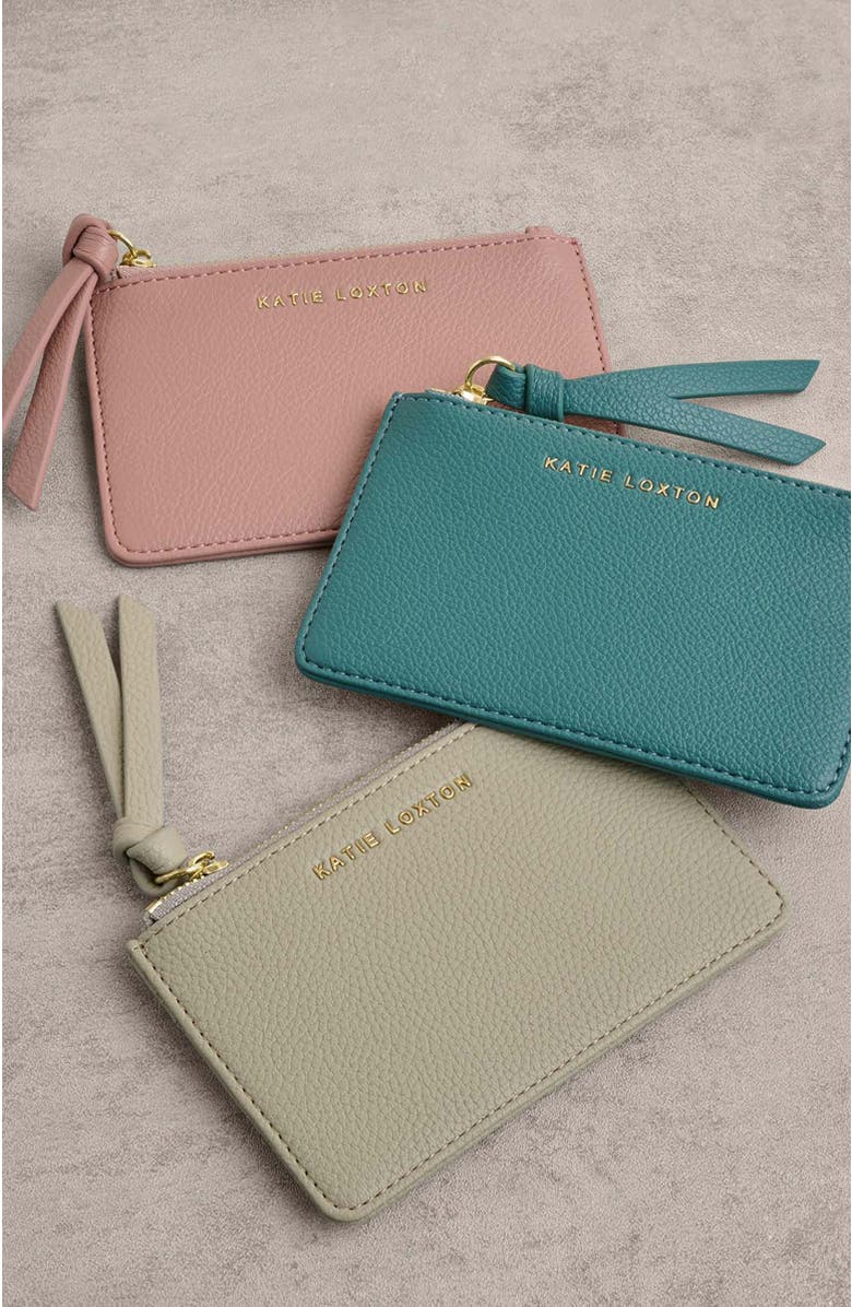 Katie Loxton Hallie Coin and Cardholder, Alternate, color, Green Mist