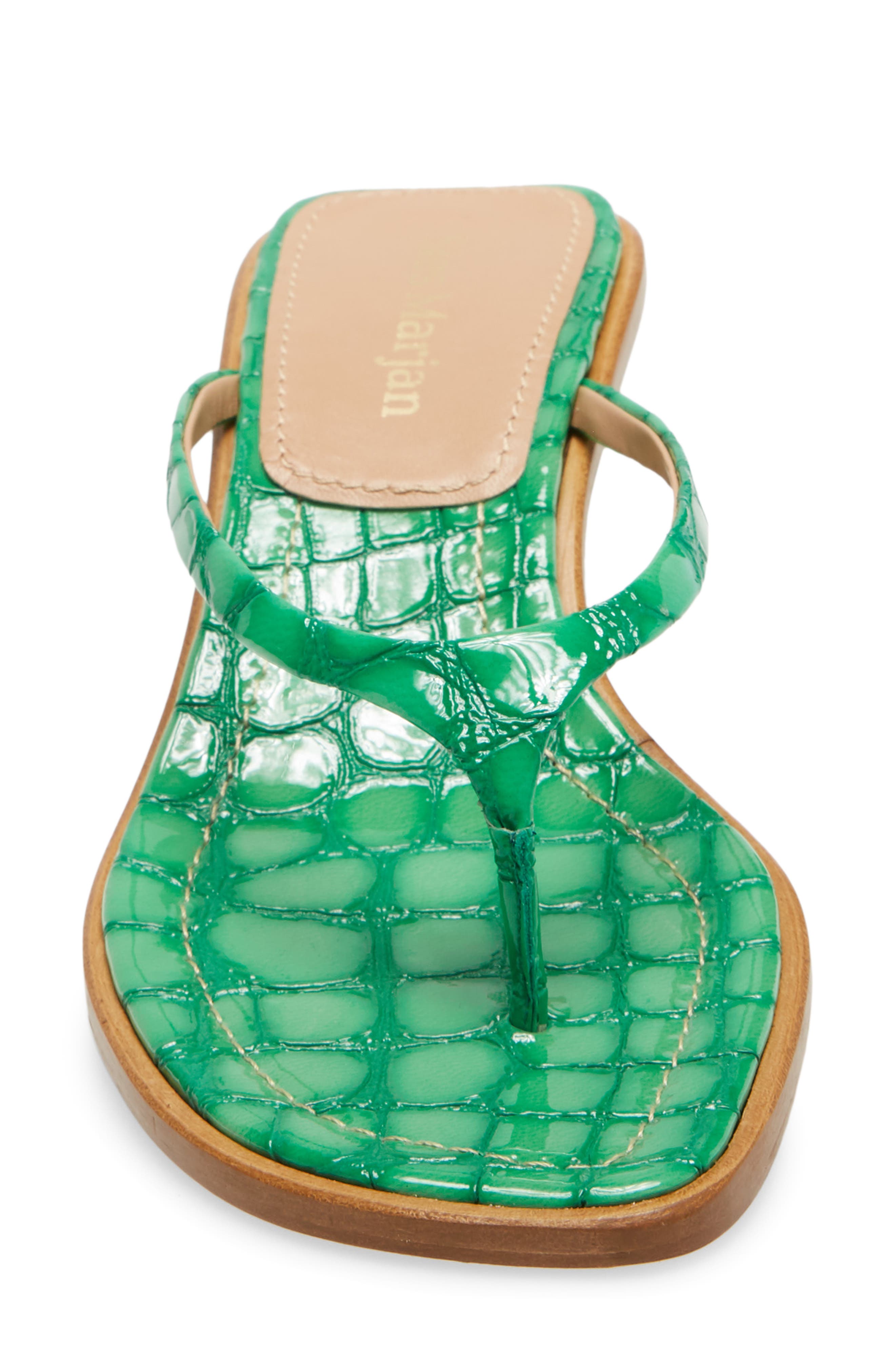 Sies Marjan Alix Crocodile Embossed Sandal, Alternate, color, 
