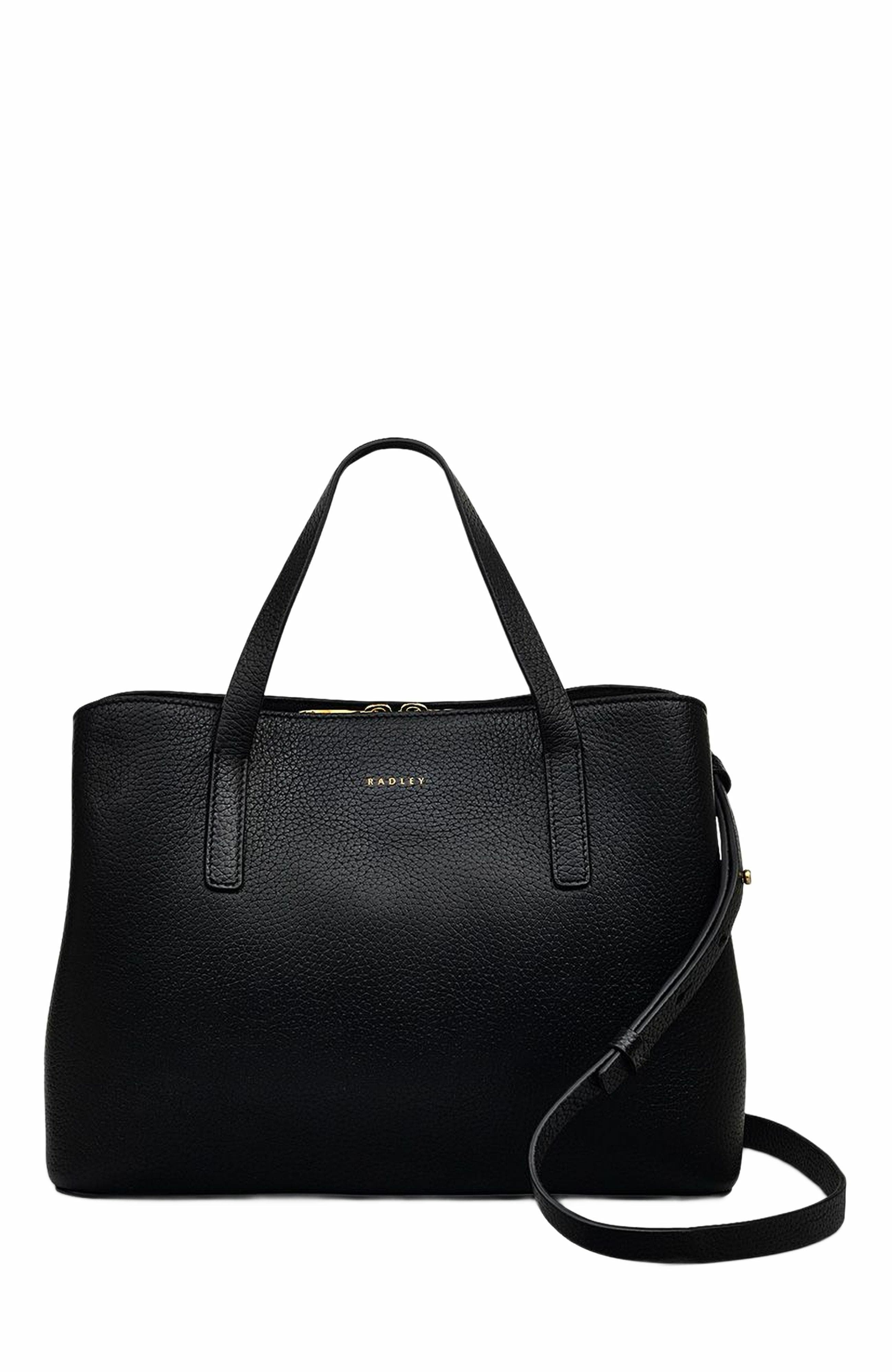 Radley Dukes Place Medium Ziptop Satchel Bag, Main, color, Black