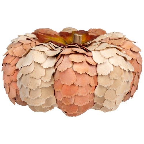 Northlight Fall Harvest Layered Pine Cone Leaves Pumpkin In Multi