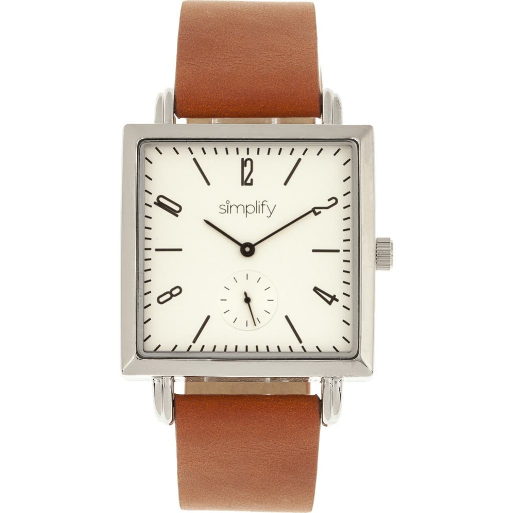 Simplify The 5000 Leather-band Watch In Brown