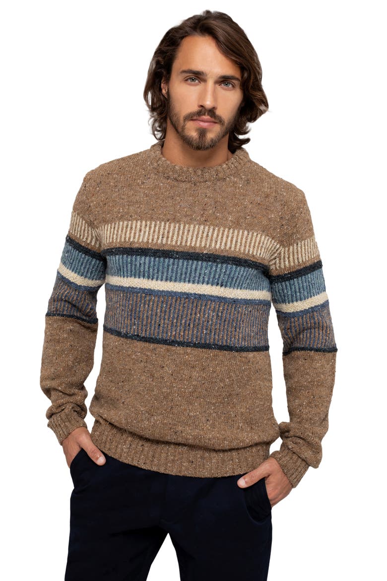 Statement Donegal Wool Sweater, Main, color, CAMEL