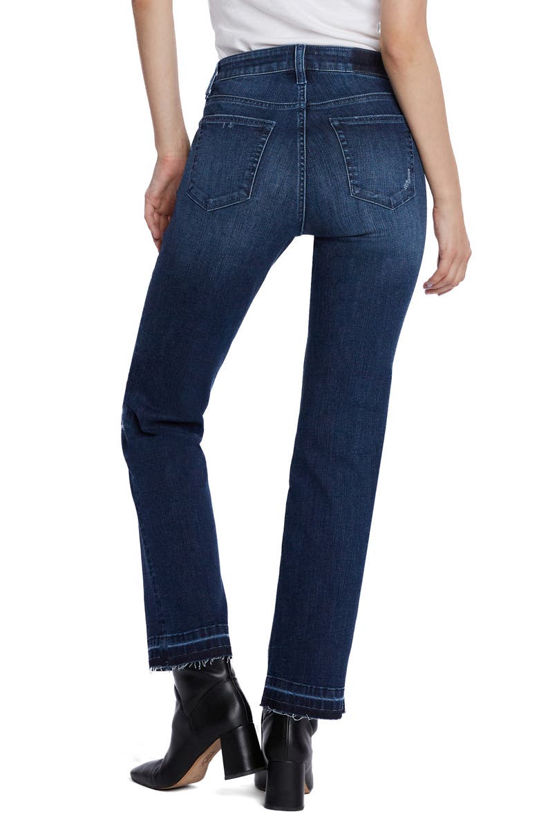HINT OF BLU Ruby Release Hem Relaxed Straight Leg Jeans, Alternate, color,