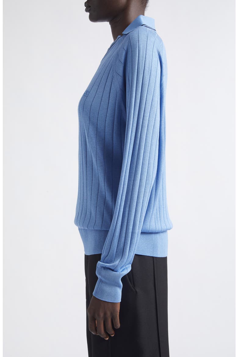 Roots Long Sleeve Rib Polo, Alternate, color, ATLANTIC BLUE