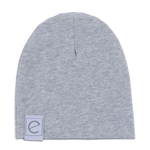 Ely's & Co. Jersey Cotton Baby Beanie Hat Set 2-pack In Heather Grey & White