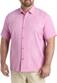 Tommy Bahama Bali Border Floral Jacquard Short Sleeve Silk Button-Up Shirt