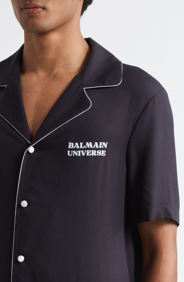 Balmain 9 Planets Pajama Shirt, Alternate, color, Black Multi