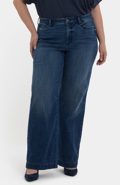 Teresa Wide Leg Jeans (Plus)