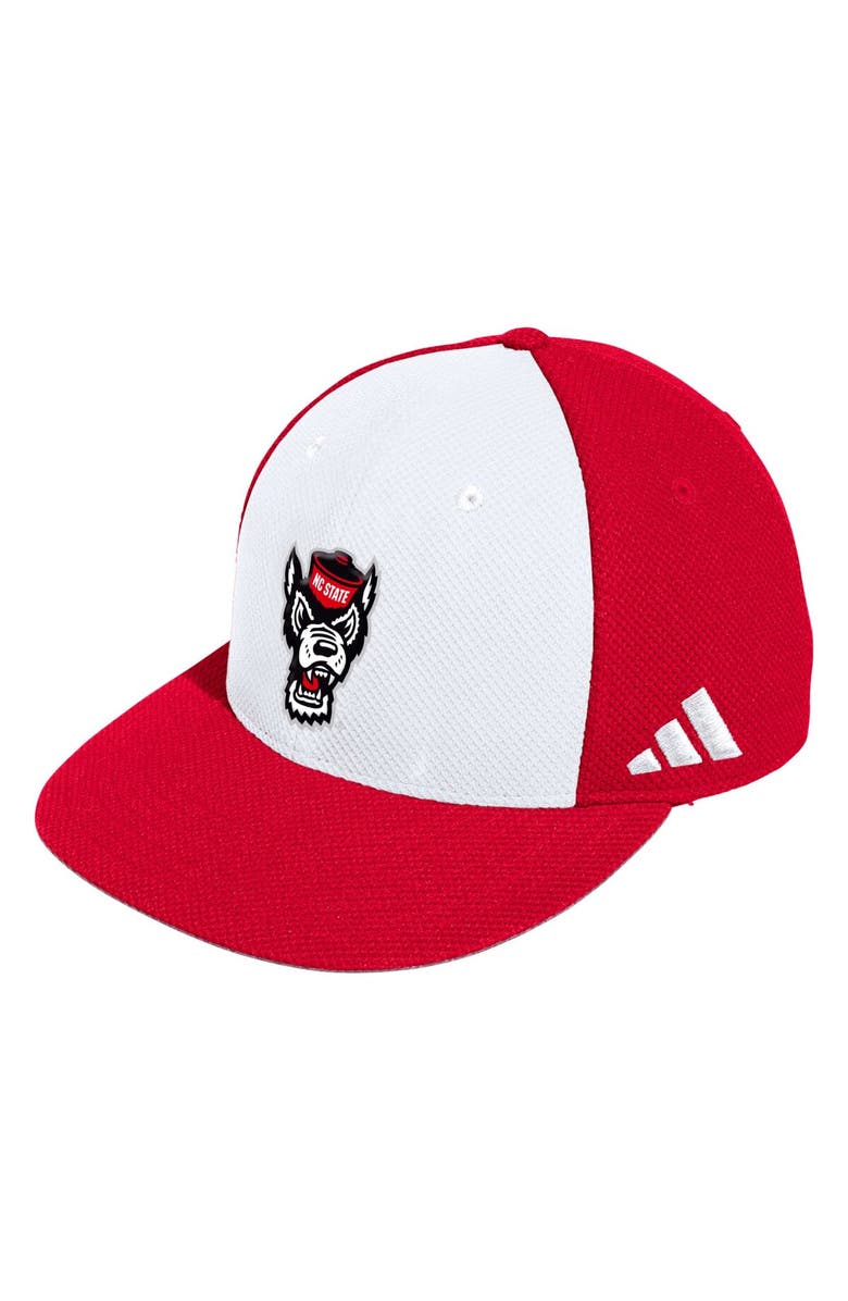 adidas Men's adidas White NC State Wolfpack On-Field Baseball Fitted Hat, Main, color, White
