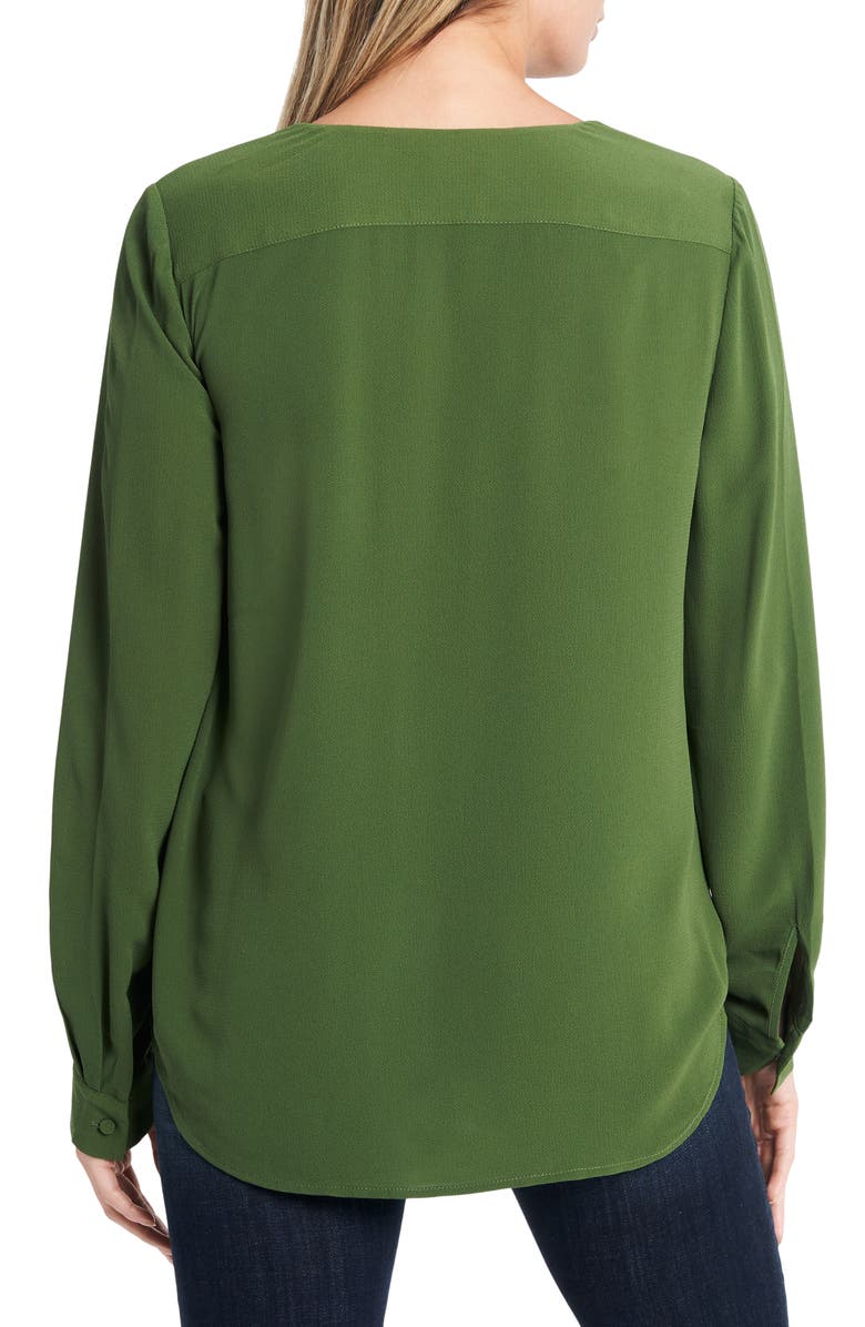 Vince Camuto Long Sleeve Faux Wrap Blouse, Alternate, color, 