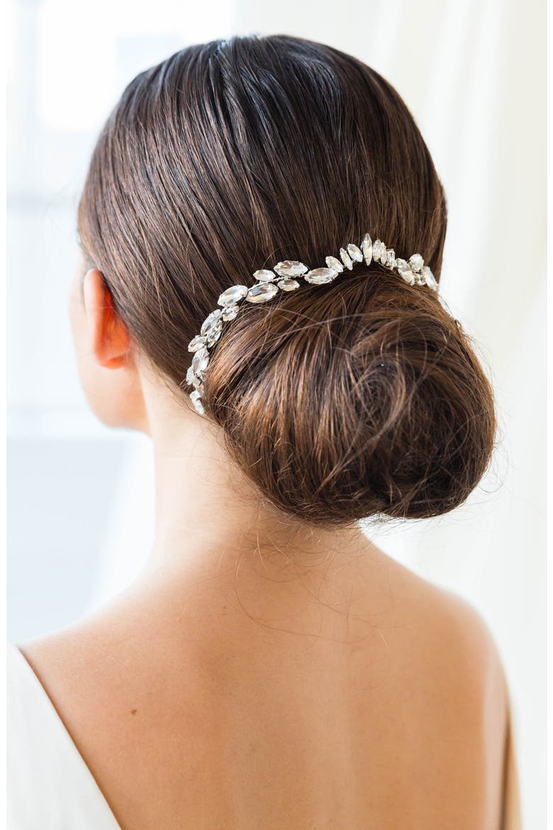 Zila Crystal Crown Comb, Alternate, color, GOLD