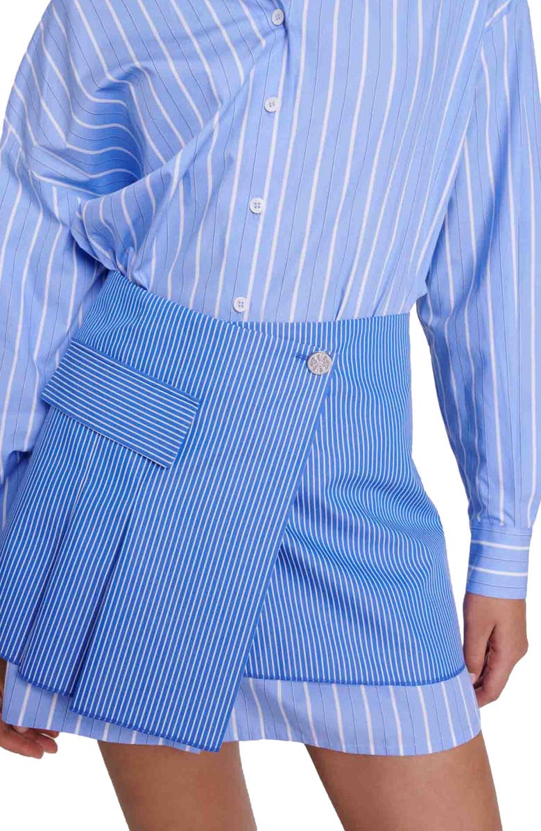 maje 2-in-1 striped dress, Alternate, color, 