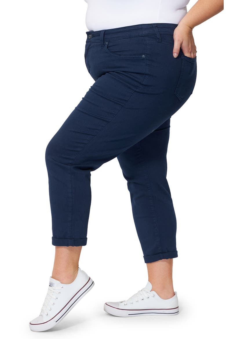 High Waist Ankle Boyfriend Jeans, Alternate, color, BLUE NIGHT