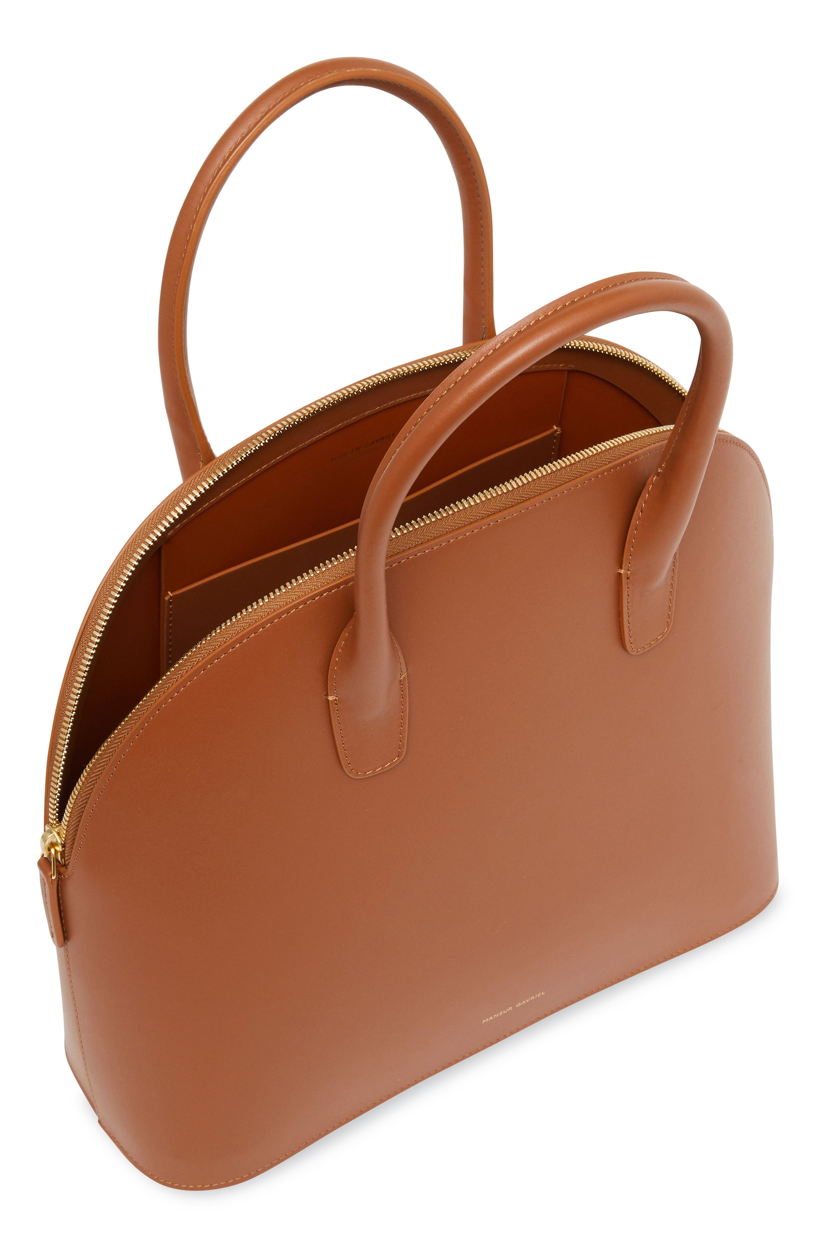 Mansur Gavriel Top Handle Rounded Leather Bag, Alternate, color, 