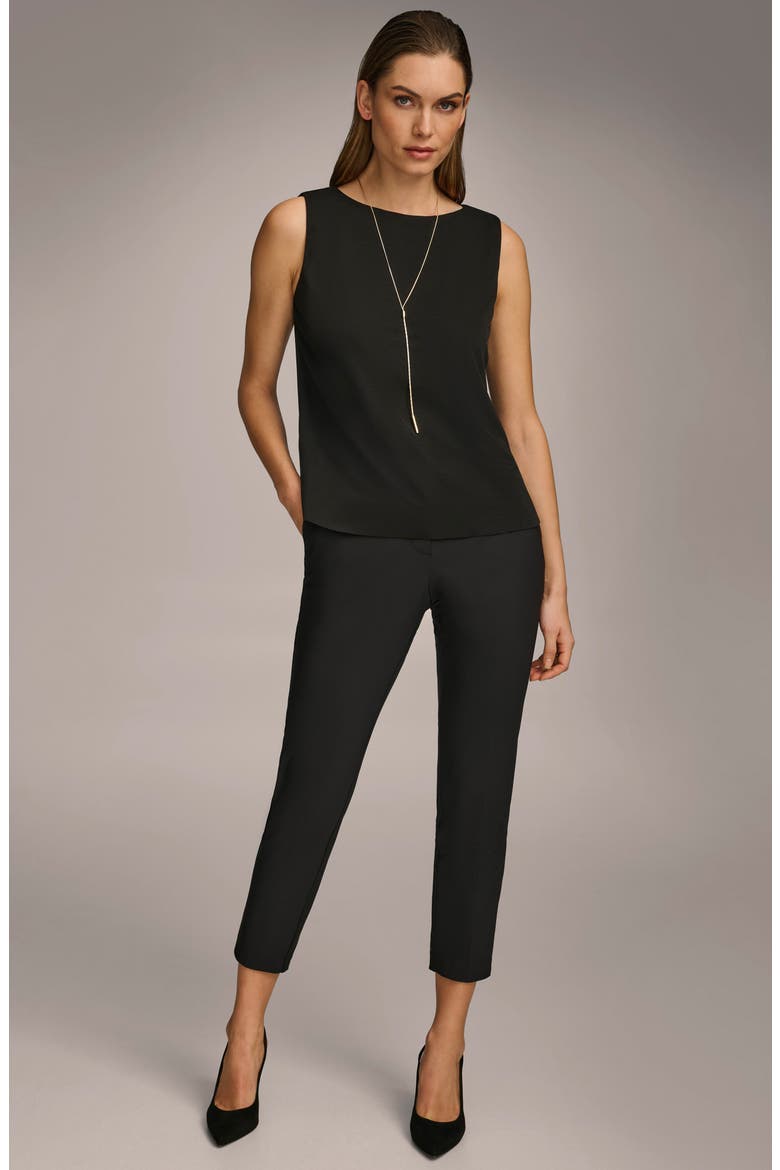 Sleeveless Shell, Alternate, color, BLACK