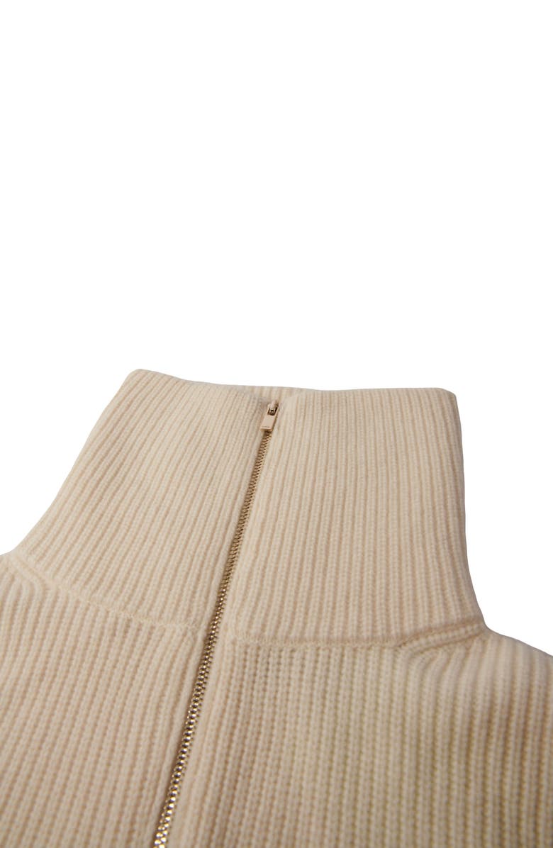 maje Cashmere/wool zip-up neck warmer, Alternate, color, 