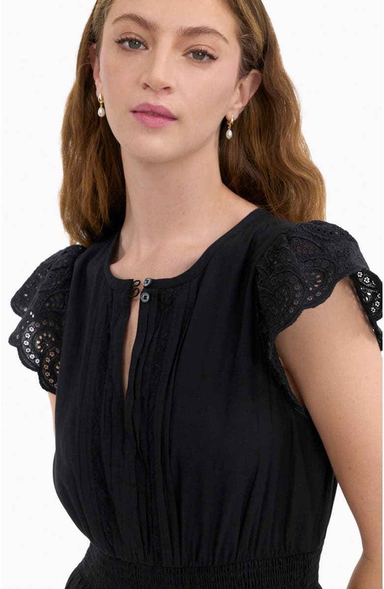 Rebecca Taylor Sabine Dress, Alternate, color, Jet Black