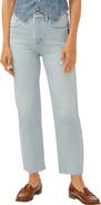 Silver Jeans Co. Highly Desirable Raw Hem High Waist Straight Leg Jeans
