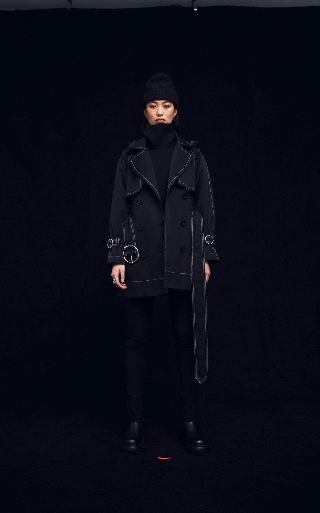 Sustainable Water-Resistant Short Trench Coat - image 2