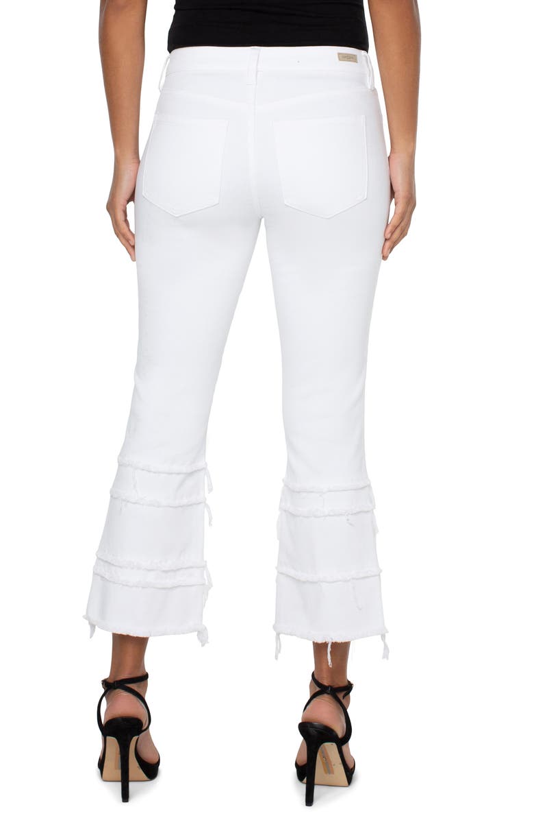 Liverpool Los Angeles Hannah Frayed Tiered Crop Flare Jeans, Alternate, color,