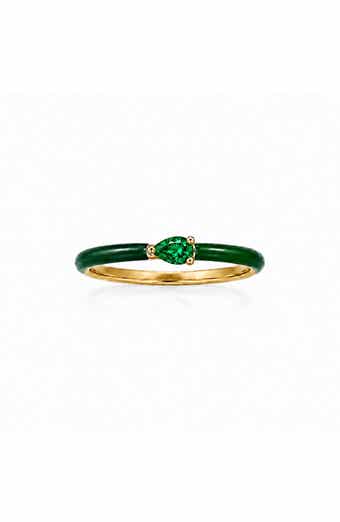 Pear Cut Topaz Enamel Ring