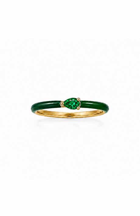 Pear Cut Topaz Enamel Ring