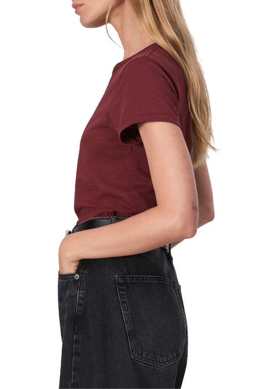Rag & Bone The Slub Organic Pima Cotton T-shirt In Burgundy