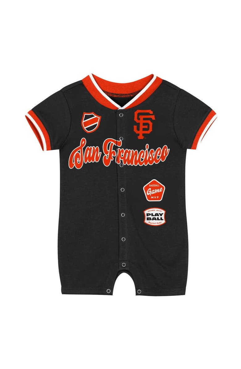 Outerstuff Newborn Outerstuff Black San Francisco Giants Pinch Coverall, Alternate, color, Black