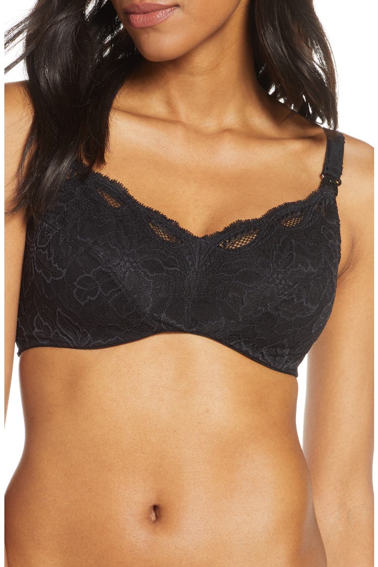 Eden Underwire Nursing Bra, Main, color, BLACK