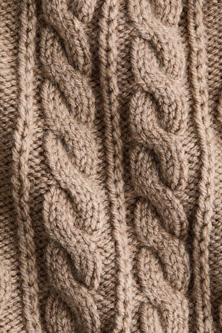 Cable-knit Tube Top, Alternate, color, Taupe