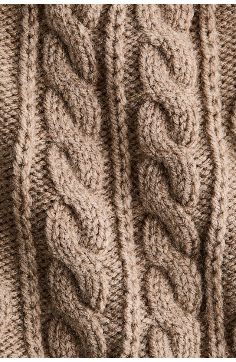H&M Cable-knit Tube Top, Alternate, color, Taupe