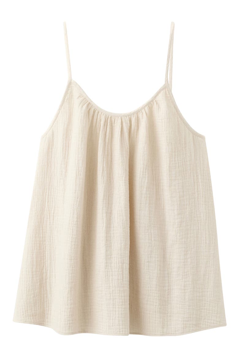 Cotton Gauze Pajama Top, Alternate, color, ECRU