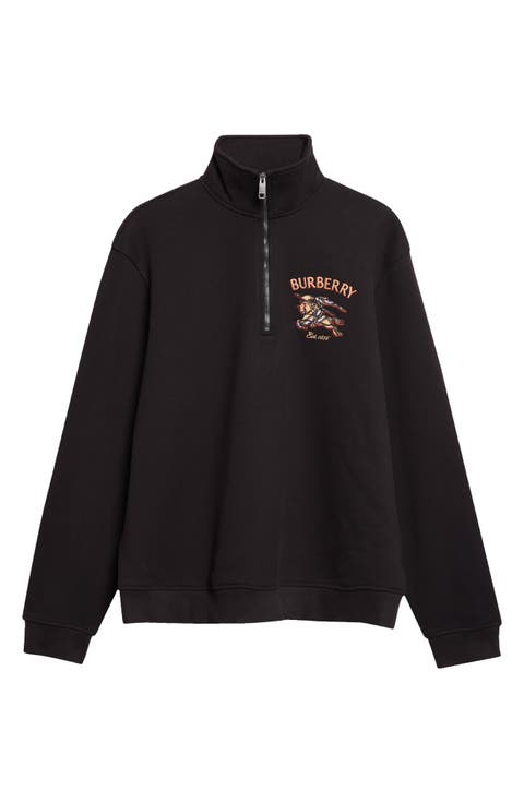 Jacob Check EKD Embroidered Quarter Zip Pullover