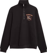 Burberry Jacob Check EKD Embroidered Quarter Zip Pullover