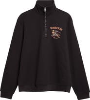 Burberry Jacob Check EKD Embroidered Quarter Zip Pullover