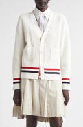 Thom Browne Float Ripple Stitch Cotton Cardigan