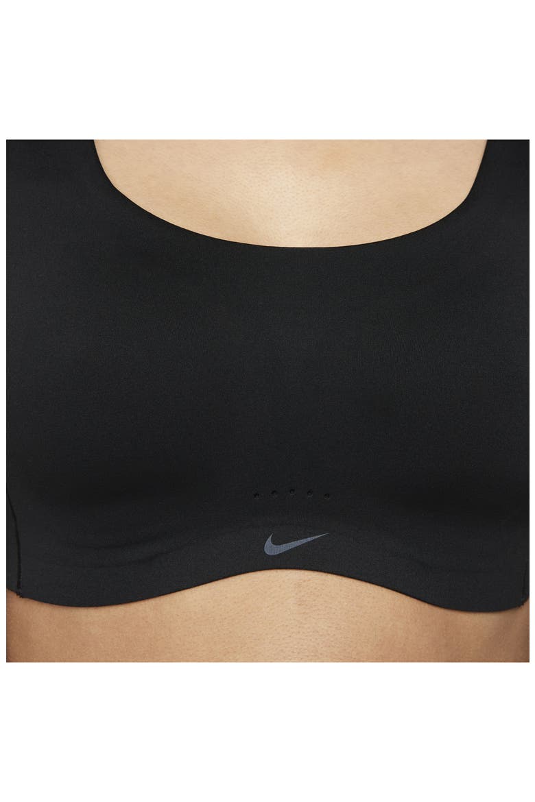 Alate Dri-FIT Sports Bra, Alternate, color, BLACK/ BLACK/ DARK SMOKE GREY