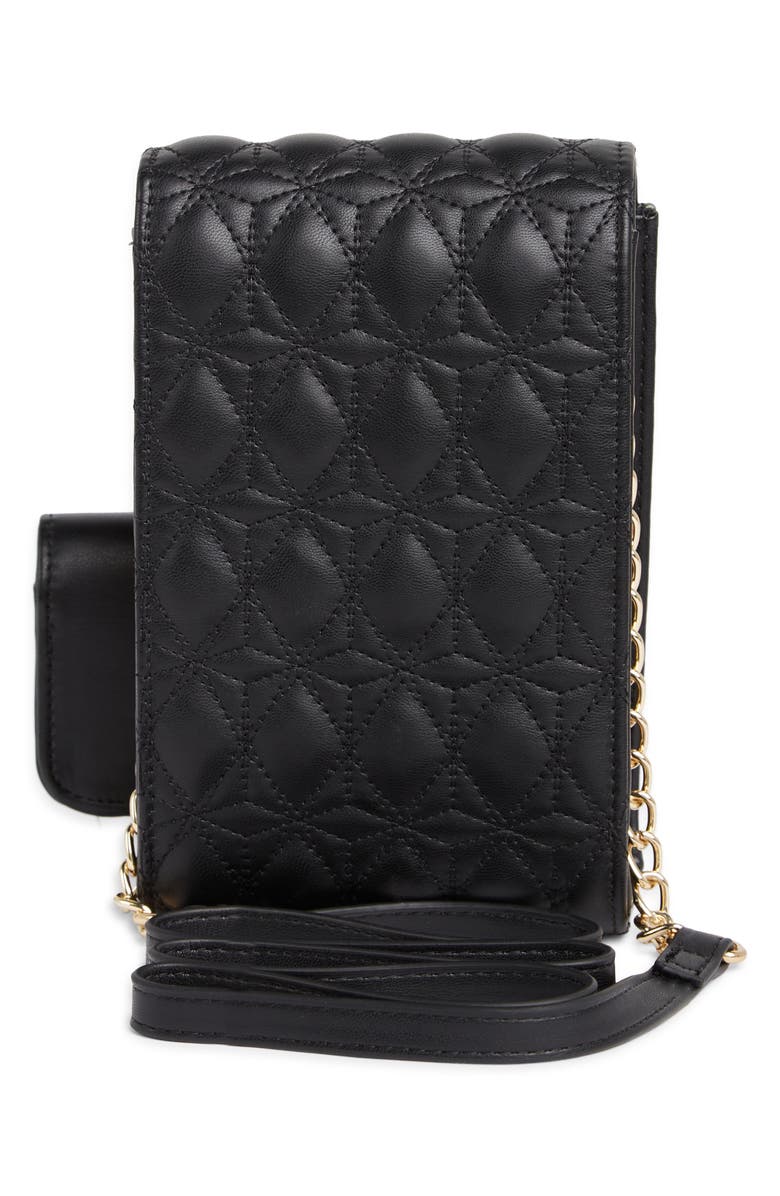 Betsey Johnson Quilted Phone Crossbody & Airpod Case, Alternate, color, 