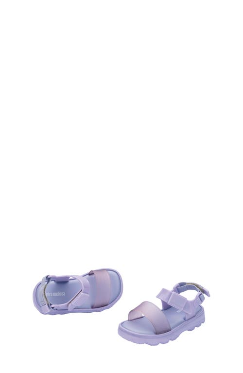 Melissa Kids' Kick Off Platform Sandal In Lilac/glitter
