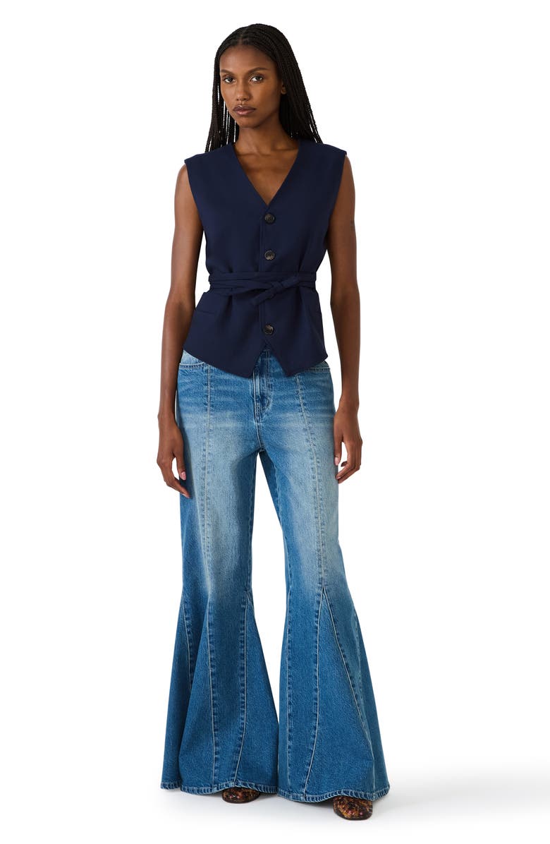 Steve Madden Felicia Belted Vest, Alternate, color, Marine