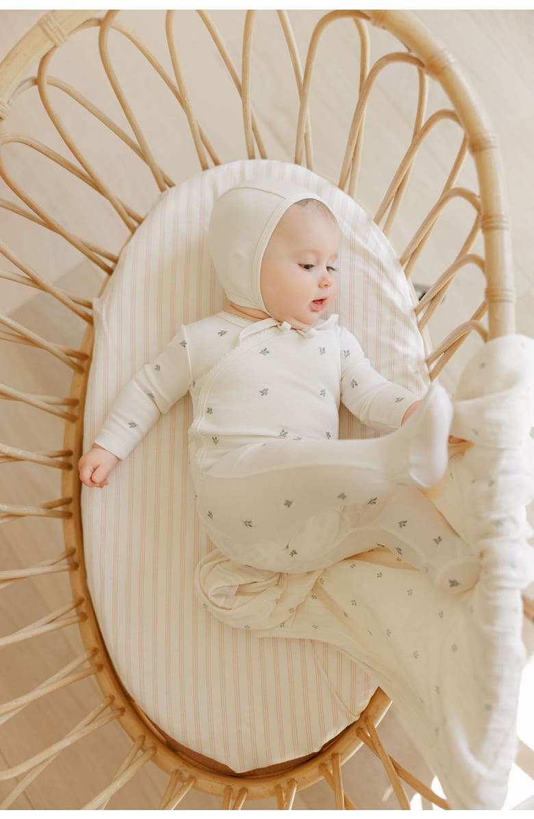 Ely's & Co. Embroidered Collection  - Footie, Alternate, color, Ivory Berry