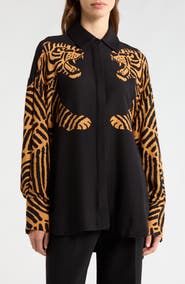 FARM Rio Tiger Button-Up Shirt